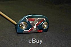 CUSTOM BLUE SCOTTY CAMERON & CROWN SELECT MALLET 1 PUTTER RH 33 with Head Cover