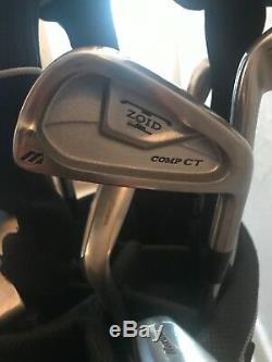 Full set of mizuno irons, taylormade woods, scotty cameron putter and bag