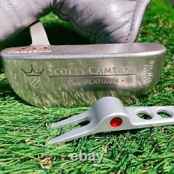 LH! Scotty Cameron Del Mar 3 Pro Platinum 35 Left-Handed Putter with Cover F/S