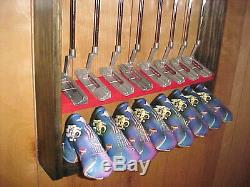 Magnetic Golf Club Display Rack Case for 8 Scotty Cameron Putters & Head covers