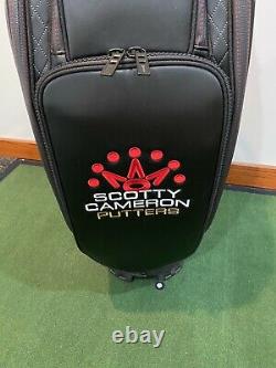 NEW! 2020 Titleist Scotty Cameron Putters Staff Bag with Rain Hood Black Leather