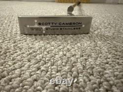 SCOTTY CAMERON STUDIO STAINLESS NEWPORT 2 340G 34in Putter RH withHead Cover