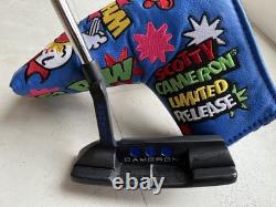 Scotty Cameron Custom Blue Turf Wars putter and headcover (34 Inch)