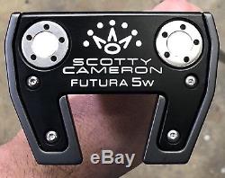 Scotty Cameron Futura 5W Welded Flow Neck Putter MINT Xtreme Dark DLC SGCA