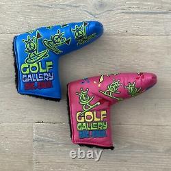 Scotty Cameron Gallery Pink & Blue Peace Painter Surfer Blade Putter Covers RARE