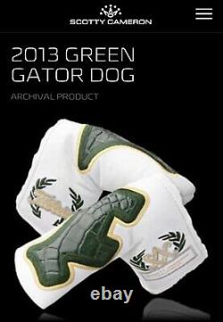 Scotty Cameron Headcover 2013 Masters Green Gator Dog Putter Cover Golf New