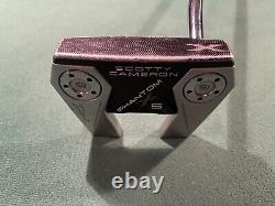 Scotty Cameron Phantom X5.5 Putter, 34, Lamkin Flat Cat Grip, Headcover