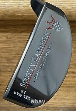 Scotty Cameron Pro Platinum Del Mar 3.5 Putter MINT Xtreme Dark Finish -RARE