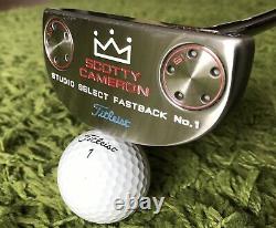 Scotty Cameron. Studio Select Fastback No. 1. (33.5) R/H. With Head Cover