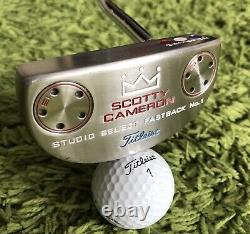 Scotty Cameron. Studio Select Fastback No. 1. (33.5) R/H. With Head Cover