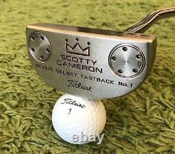 Scotty Cameron. Studio Select Fastback No. 1. (35)R/H. Head Cover & Cord Grip