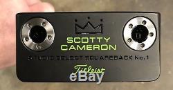 Scotty Cameron Studio Select Squareback 1 Putter New LH Xtreme Black -SCSR