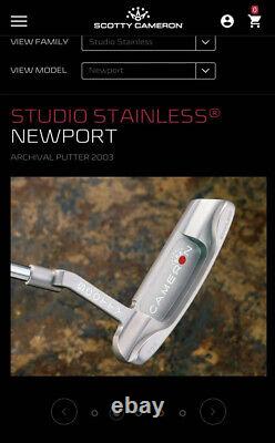 Scotty Cameron Studio Stainless Newport 2003 All White Custom with Headcover
