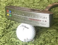 Scotty Cameron. Studio Style Newport 1.5 (34) with Head Cover And Divot Tool