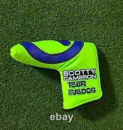 Scotty Cameron TOUR BULL DOG Industrial Circle T TOUR Putter Headcover LIME/BLUE