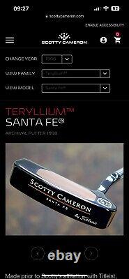 Scotty Cameron Teryllium TeI3 Santa Fe Putter / 34 Inch Right-handed