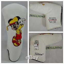 Scotty Cameron Walt Disney World Mickey Mouse Putter HeadCover White New